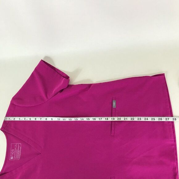 FIGS Casma Three-Pocket Scrub Top Women's XL Fuchsia Uniform Healthcare Medical - Picture 8 of 11